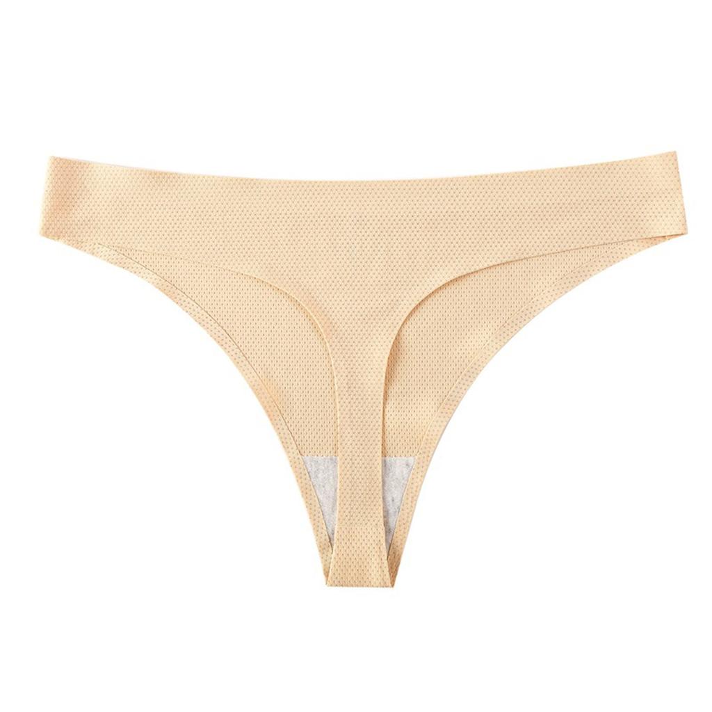 1 bucată, fără sudură, din mătase de gheață, fără sudură, slip respirabil pentru femei, lenjerie de corp tanga ultra-subțire pentru femei