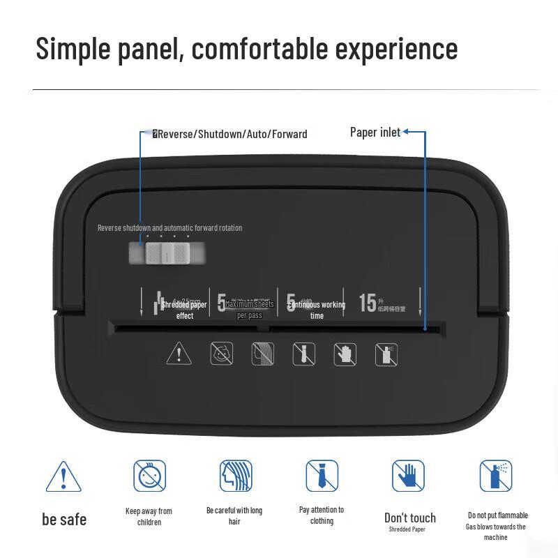 Deli 4-Level Security Cross-Cut Paper Shredder CN Plug (adapter Included)
