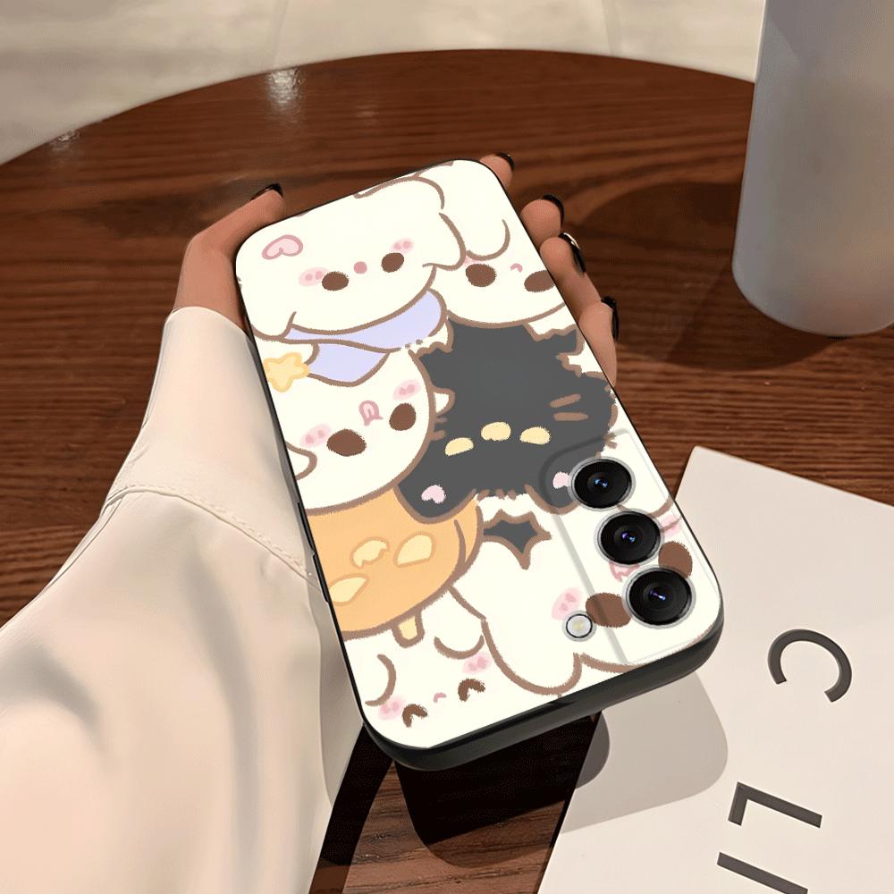 Case for Samsung Galaxy S25 S20 Ultra S26 S24 Plus Note 20 8 9 10 S23 S21 FE S10 S9 Funda Phone Cover Cartoon Cute Cat