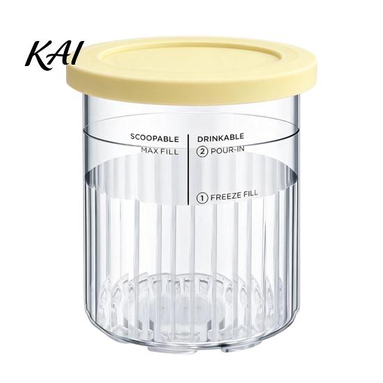 Ice Cream Pint Containers for Ninja NC500, NC500C, NC501, NC501C Series, Food Grade Replacement Cups Creami Plastic Cup with Leak-proof Lid,