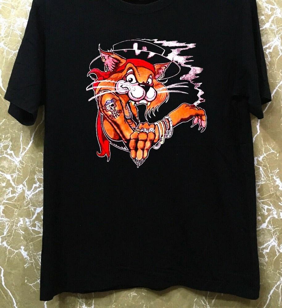 Vintage Faster Pussycat Band For Fans Heavy Cotton Black All Size Shirt XL
