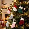 Knitted Cutlery Holders Christmas Tableware Holder, Stockings Spoon Knife Fork Miniature Socks Bag for Fireplace, Tree, Holiday Party Dinner