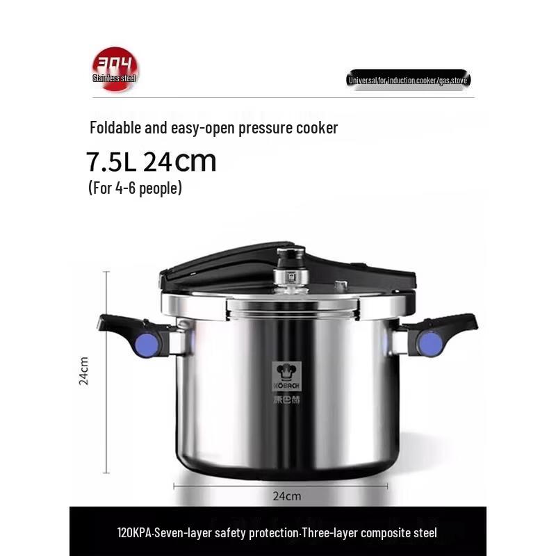 Kambach German Style 304 Stainless Steel Pressure Cooker