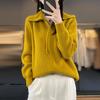 Women's Autumn/Winter 100% Wool Zipper Cardigan Coat