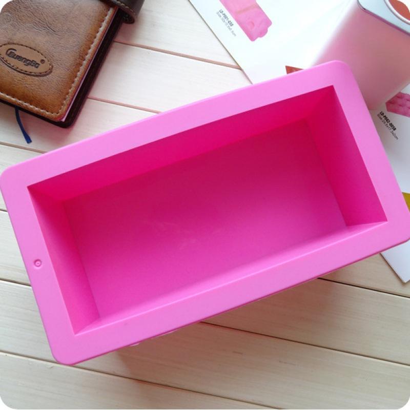 Rectangular Silicone Cake Soap Mold 1000ml Straight-Edged Square Brick-Shaped Bread Mold Chiffon Bread Cake Mold