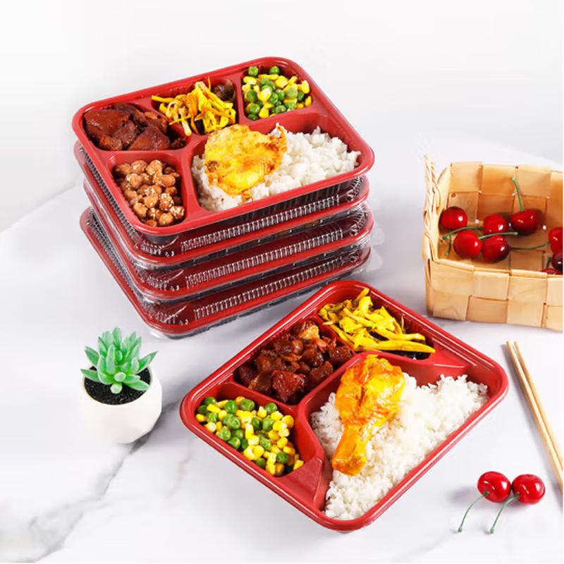 Xinyunfa 1000ml Disposable 4-Compartment Lunch Box