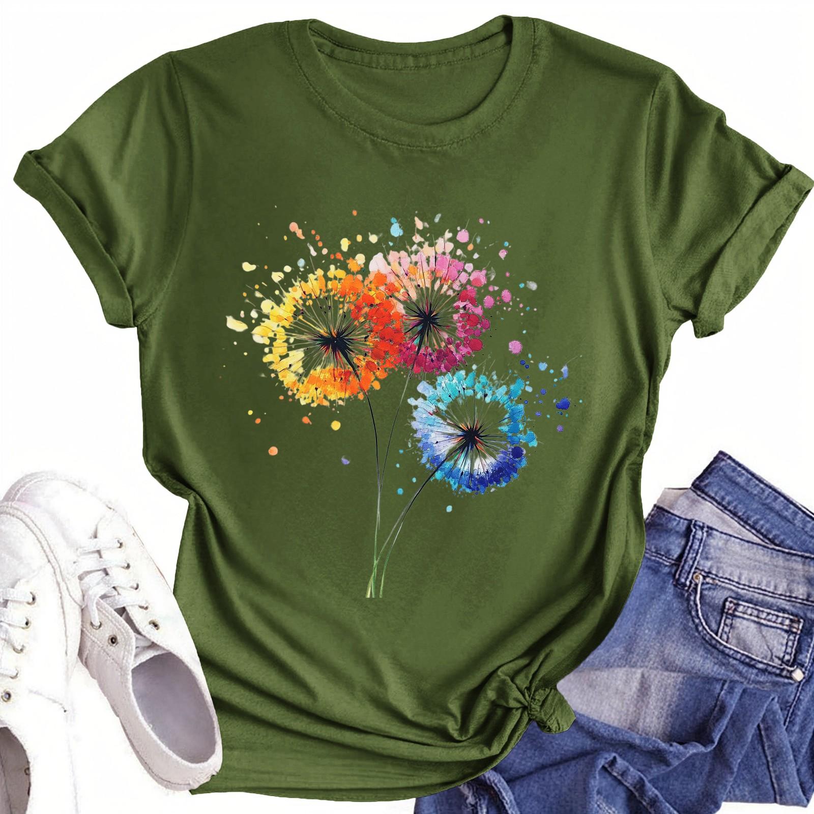 

Футболки с короткими рукавами для женщин, модные топы, легкие и мягкие повседневные летние наряды, одежда L армия зеленый