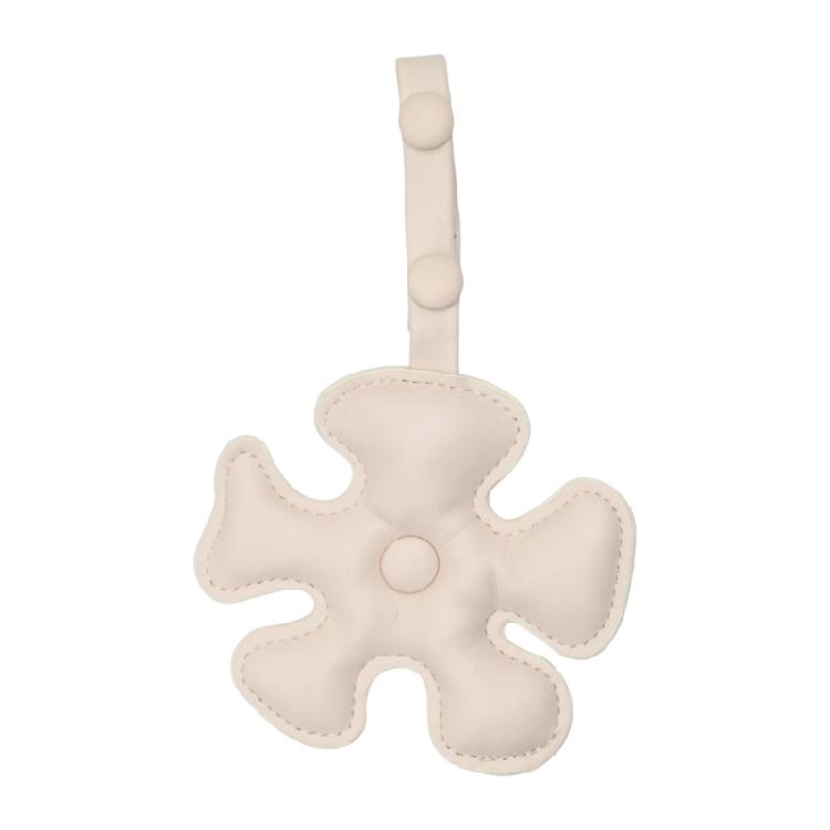 Vibrant Cartoon Style Leather Keyring Five Petal Flower Decoration Practical Key Ring Accessory Gift For Women