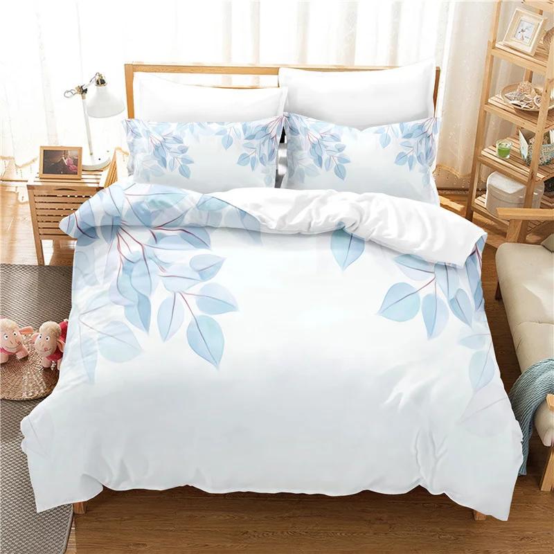 New Beding Set Simple Plain Soft Duvet Cover King-Sized Dimensionsd Dimensions Super Soft Comfortable Light Gren Bedclothes Ropa De Cama Bed Linen Set