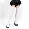 Osobnostní křížová dekorace dámské podkolenky s podvazky jednobarevné tenké nadkolenky Lolita Anime Cosplay Gotické nadkolenky