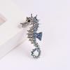 Animal Brooch Pin Alloy Water Drilling Seahorse Fashion Accessory For Women
