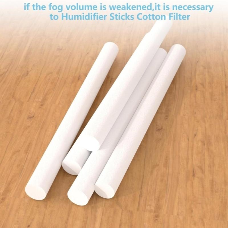 50pcs High Efficiency Cotton Wick Refills Filter Sticks for USB Mini Humidifiers Cool Mist Diffuser Replacement Wicks