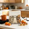 Holiday Cartoon Table Decor Halloween Wooden Napkin Holder for Dining Table, Paper Towel Holder, Creative Shelves Freestanding Tissue Dispenser