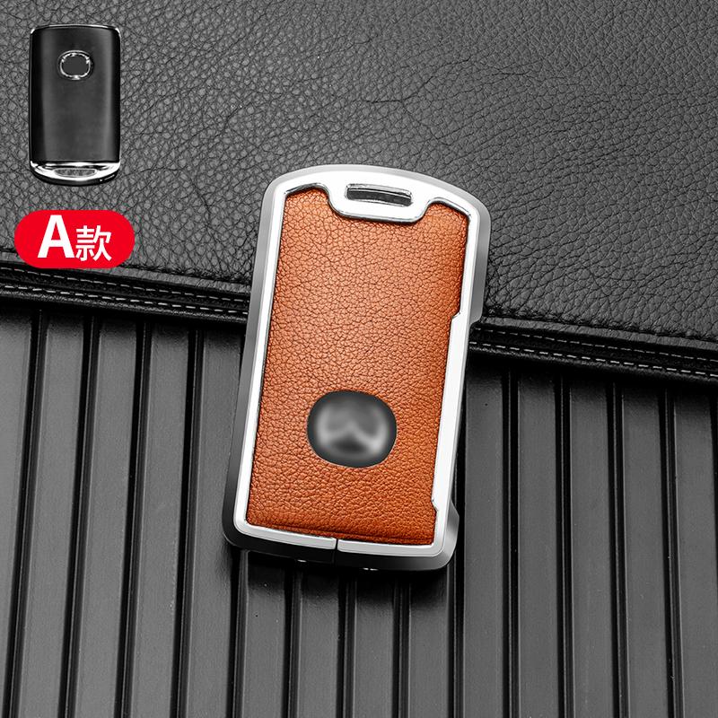 

Alloy+ Leather Type Car Smart Key Case Cover For Mazda Alexa Cx-30 Cx-3 Cx-5 Cx-7 Cx-9 Cx-4 3 Button Protector Shell Accessories