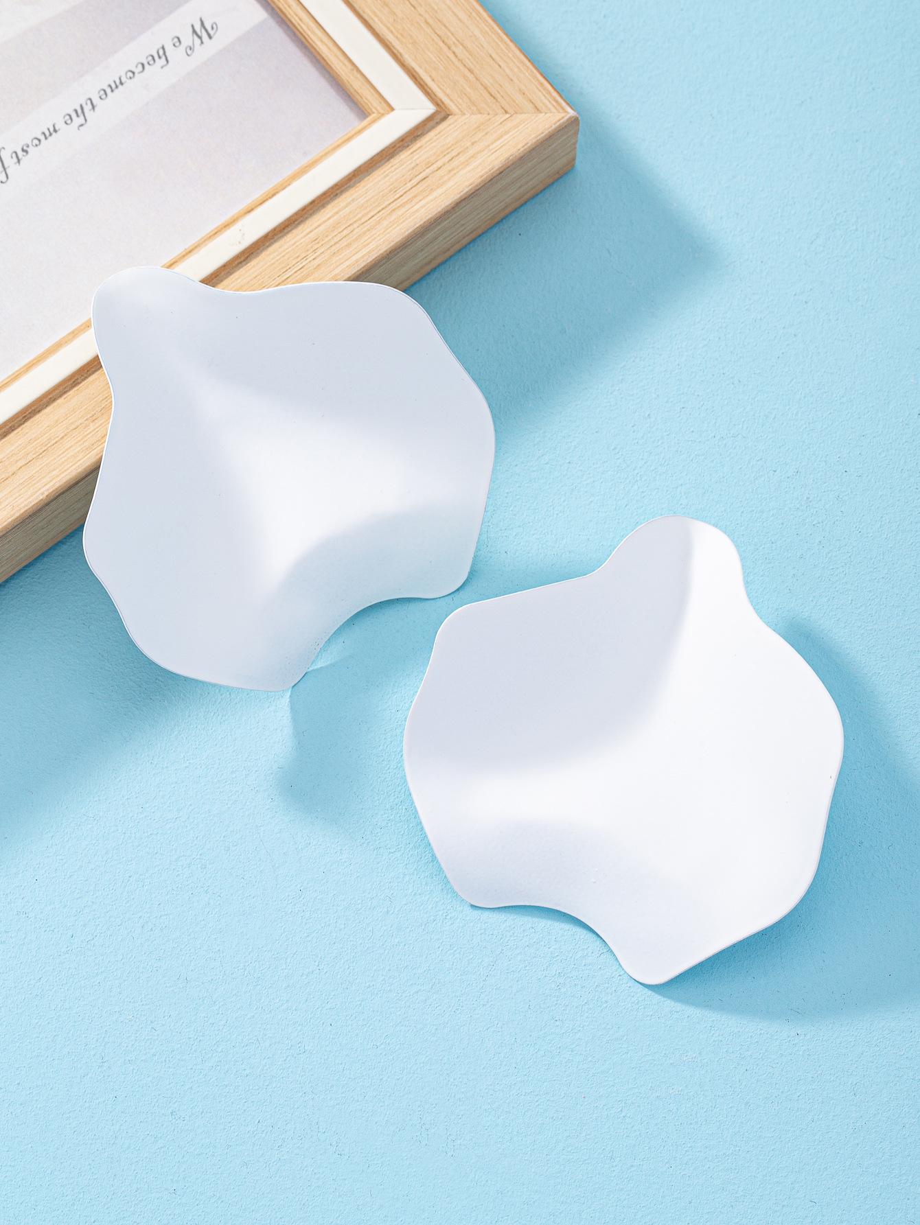 Niche Personality Design Sense Geometric Irregular Earrings Female Exaggerated Fashion Street Photography Trend Stud Earrings белый