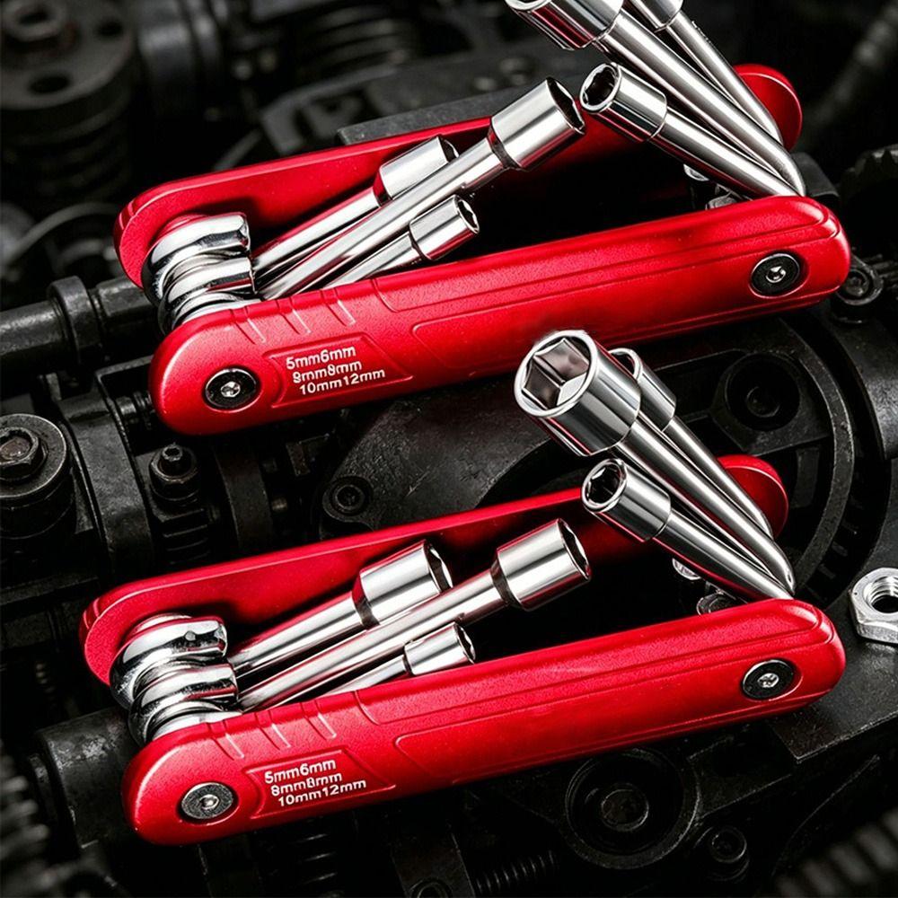 Foldable Folding Nut Driver Portable Hex Nut Driver Set New Folding Socket Wrench  Hardware Tools