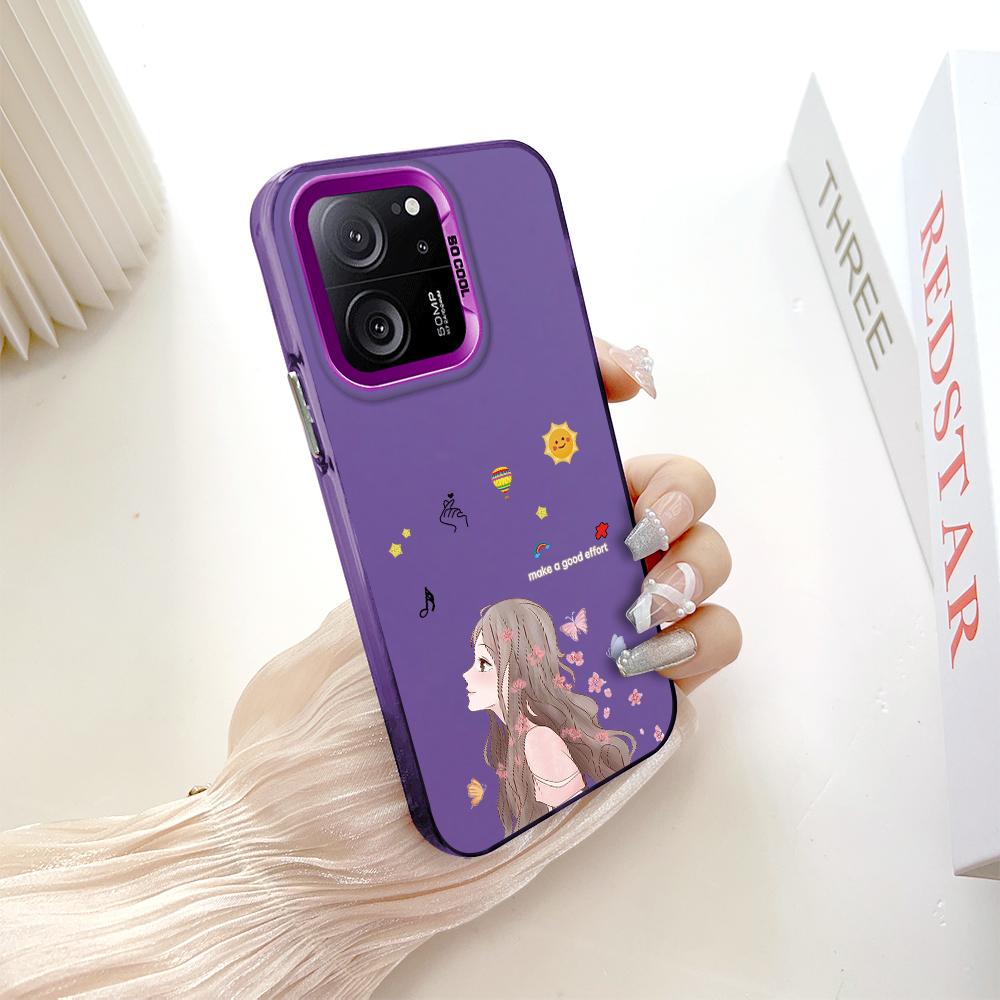 Painted Pattern Colorful Sliver Double Sided Hard Shell Shockproof Anti-fall Phone Casing for Xiaomi Redmi Poco