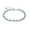 Bracelet - LUXENTER - Muanyala - Argent 925 - Zircone Émeraude - Taille Unique