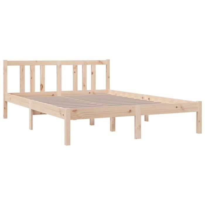 VidaXL Bed Frames Solid Wood 135x190 Cm Double 814859