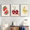 Disco Vintage Cherry Strawberry Blueberry Watermelon Lemon Fruit Art Poster Canvas Paintings Wall Art Pictures Home Decor