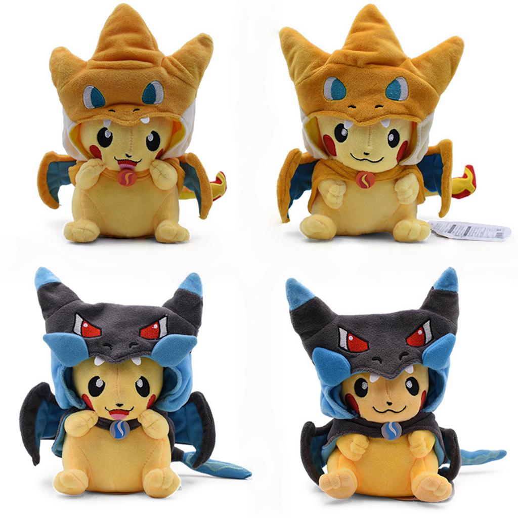 Juguete de Peluche Pokémon de 23cm Pikachue Cosplay Charizard Lindo Juguete Kawaii Personaje de Anime Clásico Muñeco de Peluche Niño Regalo de Navidad Cumpleaños