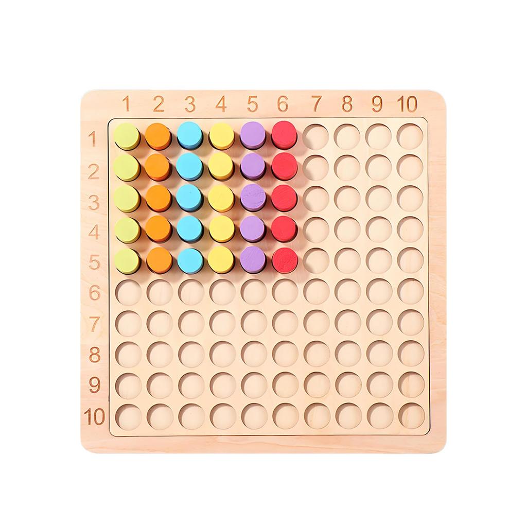 SINGERTOP Multiplication Table Set: Learn Multiplication Tables with Multiplication Cards, Montessori-style Educational Toy, Number Play Game, 1-100 N