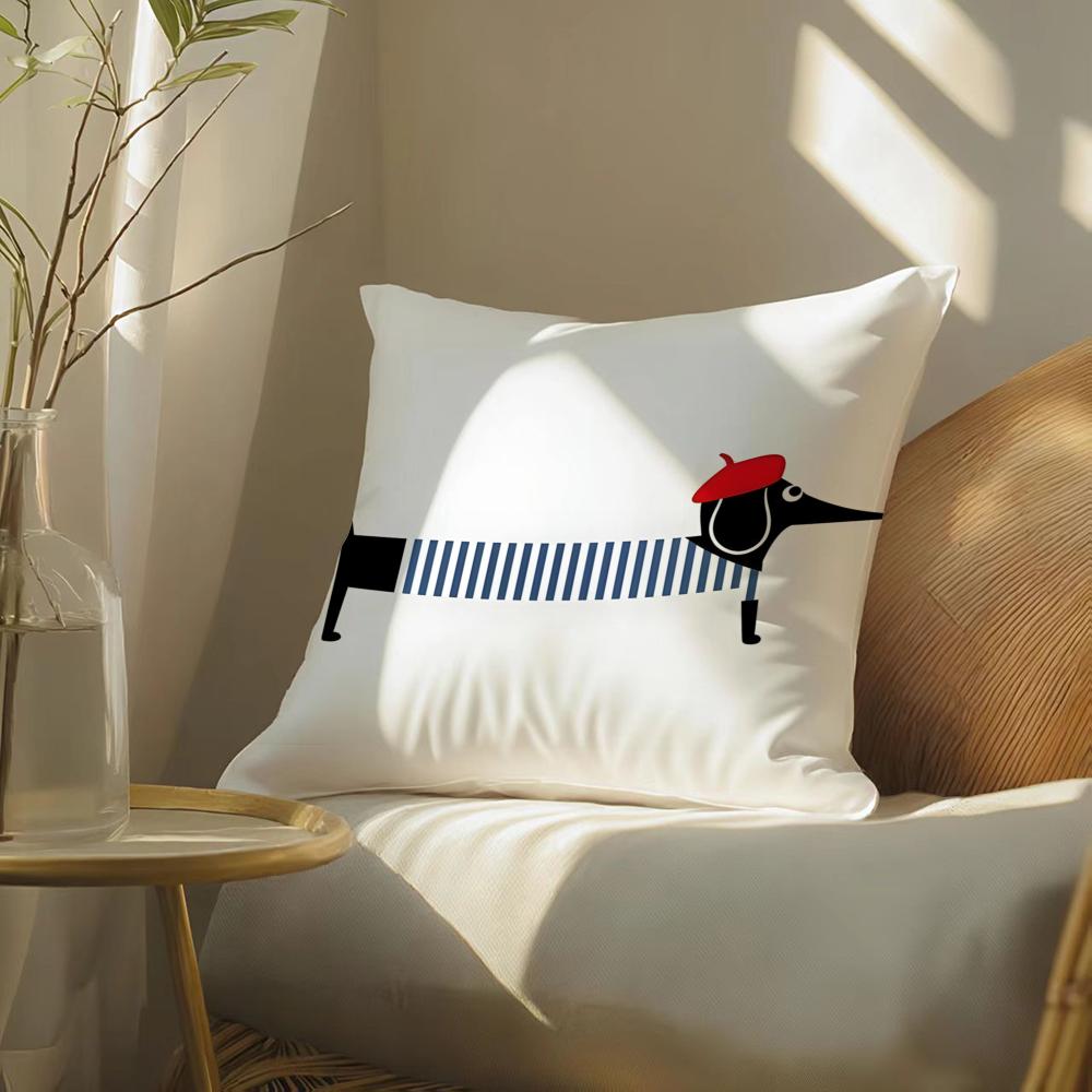 Funny quirky musical instrument patterns Cushion Cover Silky elegant Comfort Sofa Bed Invisible zipper Beach pillowcase