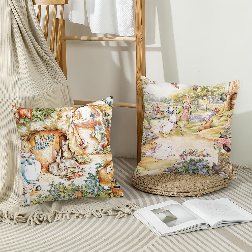 Cartoon Easter P-Peter R-Rabbit Pillow Case Office Cushions Suitable For Sofa Car Bedroom Decorative Cushion Cover