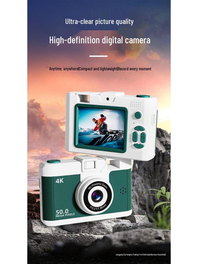 9800W Retro Digitalkamera mit Dual-Objektiv: HD-Foto & Video für Studenten