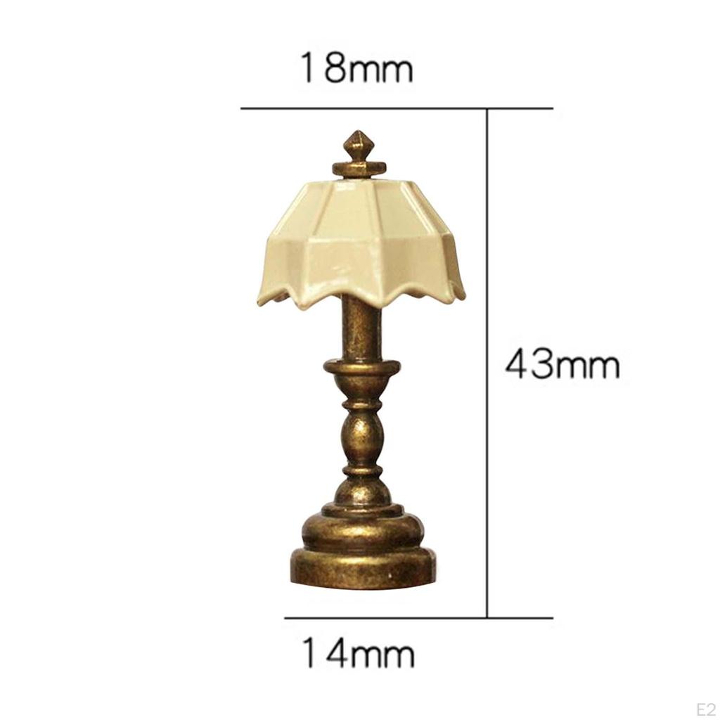 1/12 Mini Tischlampen Puppenhauslampe Schirmform Lampenschirm Simulation für
