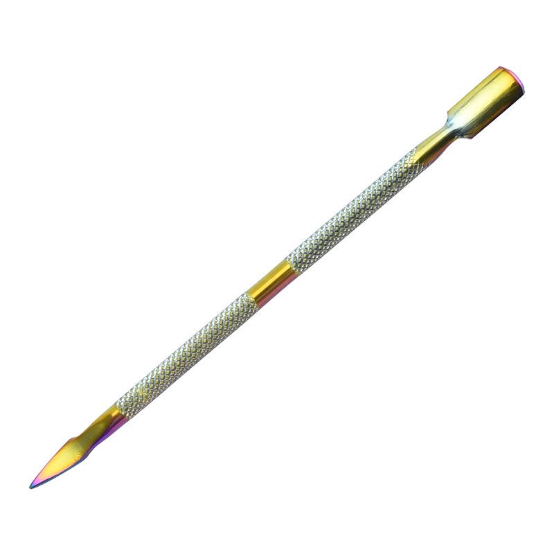 Double-Headed Nail File & Dead Skin Remover Manicure Set with Colorful Steel Pusher & Nipper