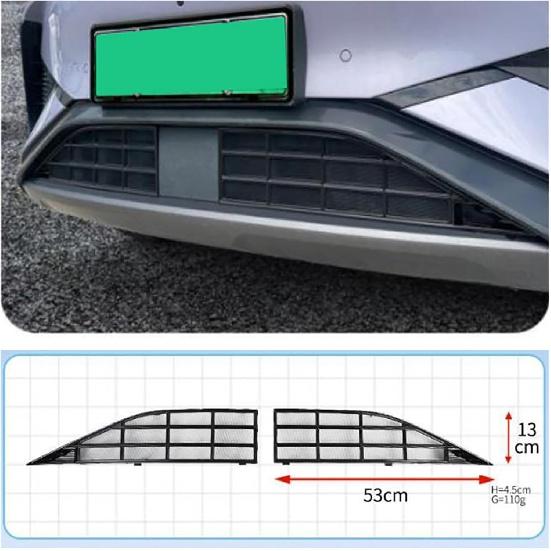 Car Front Bumper Grill Mesh Air Inlet Vent Guards Grille Net Protective Cover Compatible For BYD Sealion 7 EV 2024 2025 Accessories(Carbon fiber