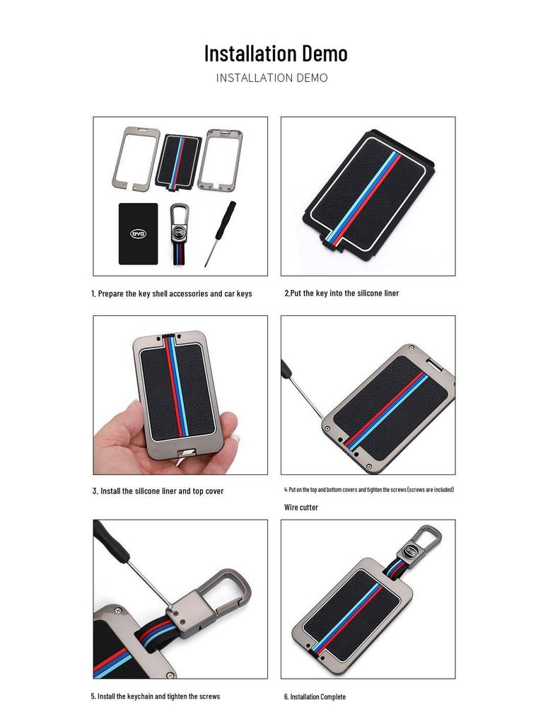 High-End Aluminum Alloy Key Cover for BYD Han EV, Qin, Song Pro, and Han DM