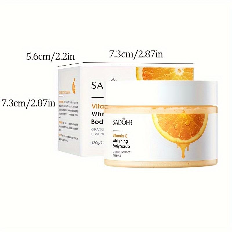 Orange Vitamin C Body Scrub Deep Cleansing Brightening Moisturizing Anti Wrinkle Exfoliating Cream Arm Leg Back Scrub Body Lotion Skin Care