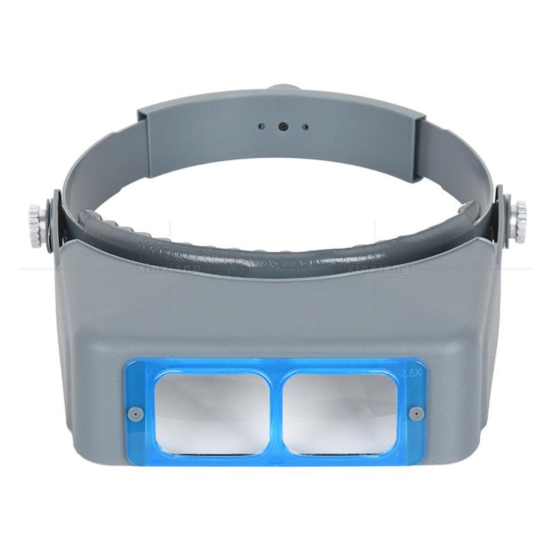 Head-Mounted Magnifying Glass with Four Replaceable Lenses for Phone Repair & Cross-Stitch