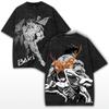 Manga Baki Hanma Baki Printed Tee Men Oversized Clothing Washed Cotton T-shirt Vintage Casual Loose T Shirt Harajuku Male Tshirt