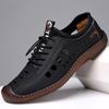 Summer Men's Casual Sandals Fashion Hollow Out Breathable Shoes Flat Business Soft Bottom Sneakers