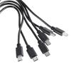 6 in 1 USB 2.0 Type A to 6 USB 5Pin Male Adapter Cord USB to USB 5Pin Charging Cable Efficient 50CM