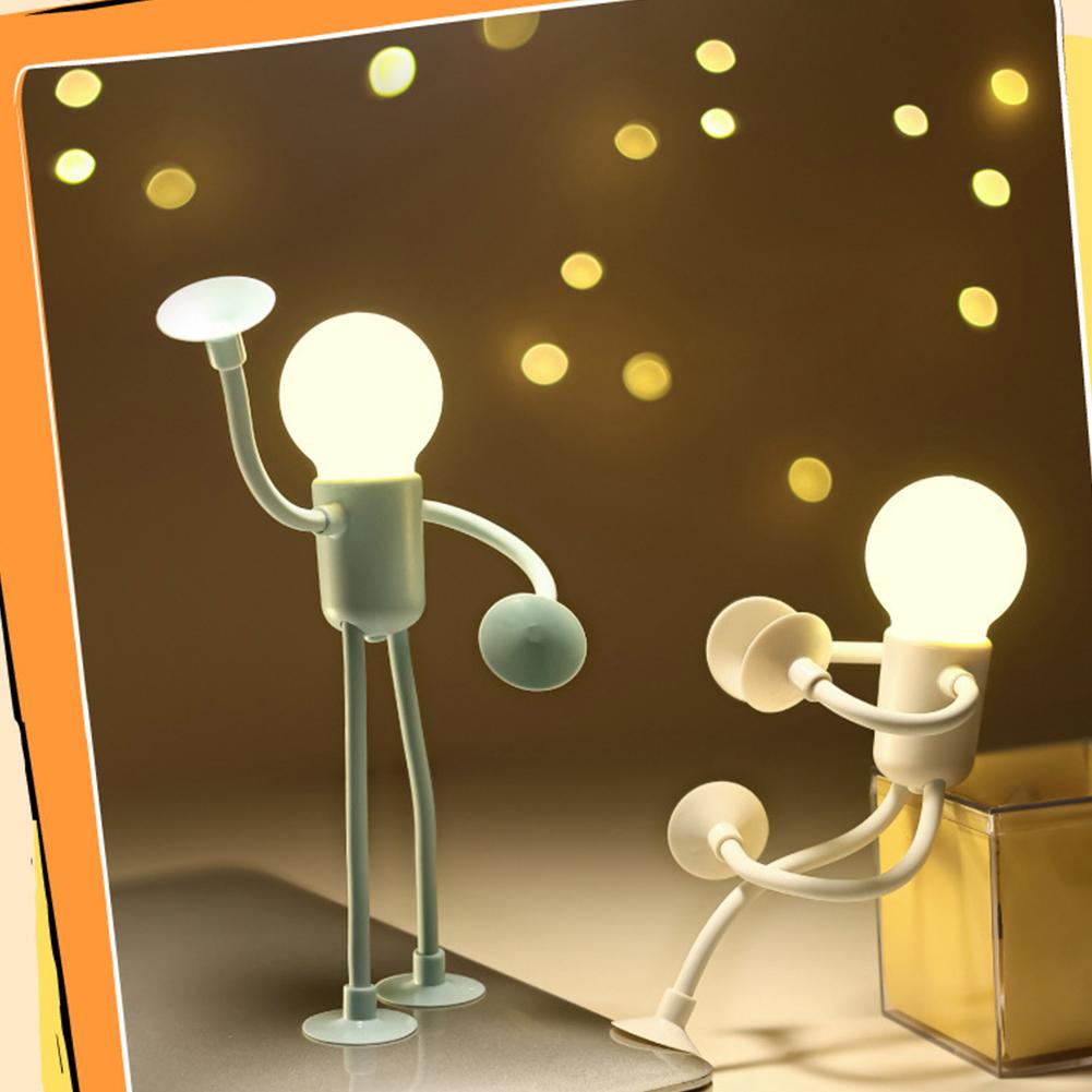 Veränderbare Form, lustiges Sportler-Nachtlicht, vielseitige Lampe, kreativer Spaß, schrullige Knopfbatterie, Schreibtischlampe, Ornament, Vakuumsauger