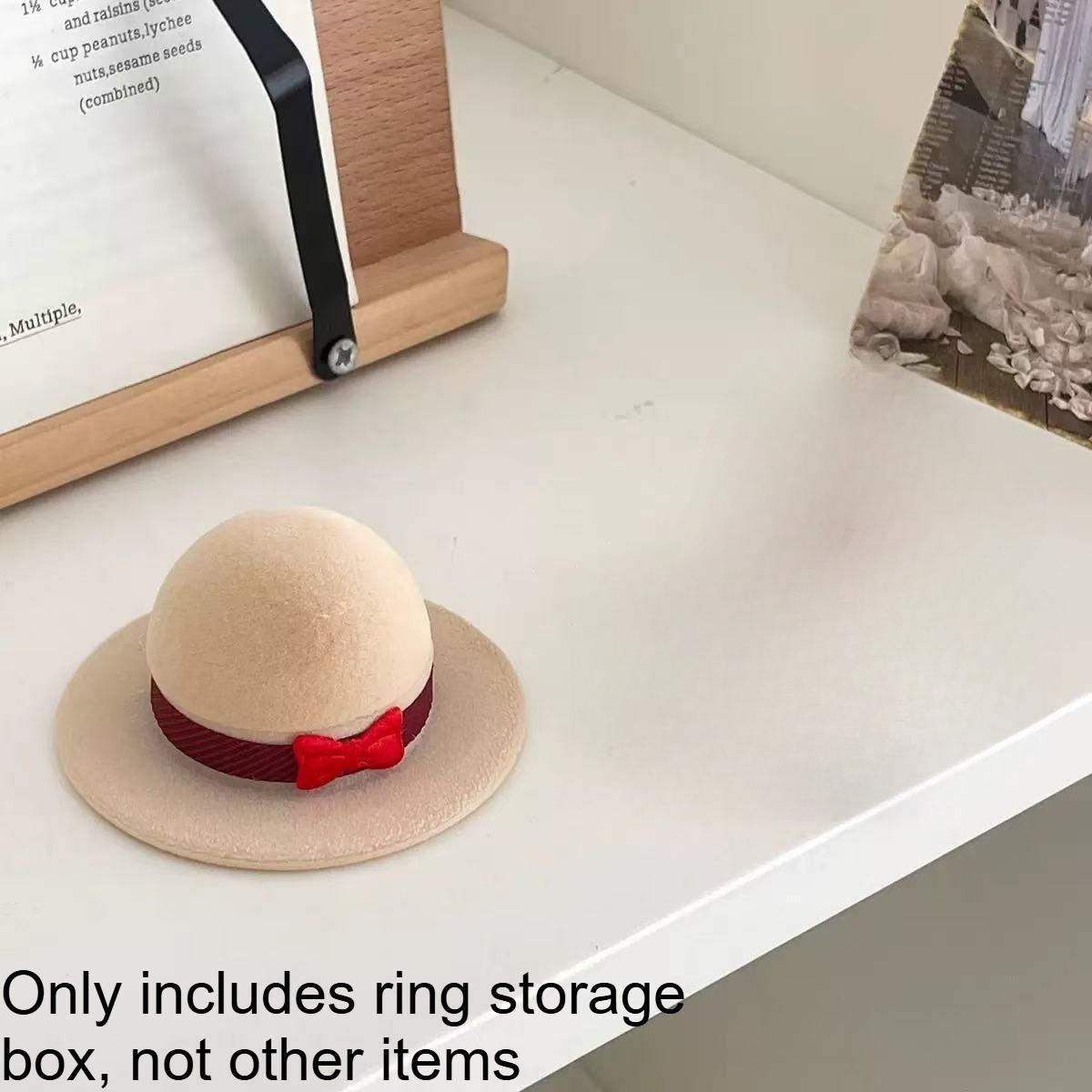 

Valentine s Day Gift Surprise Proposal Gift Box Creative Solid Color Hat Ring Jewelry Storage Box Desktop Decoration Ornament