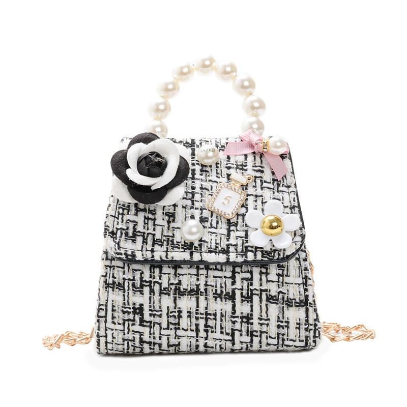 Stylish Mini Girls Crossbody Bag Adorable Pearl Princess Accessory Fashion Design For Kids