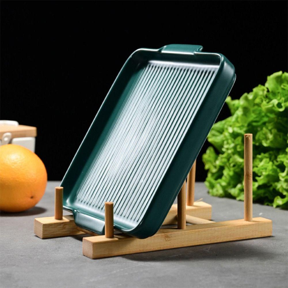 Multifunction Kitchen Dishes Stand Multi Grid Design Pot Lid Holder Dish Drainer Rack  Kitchen