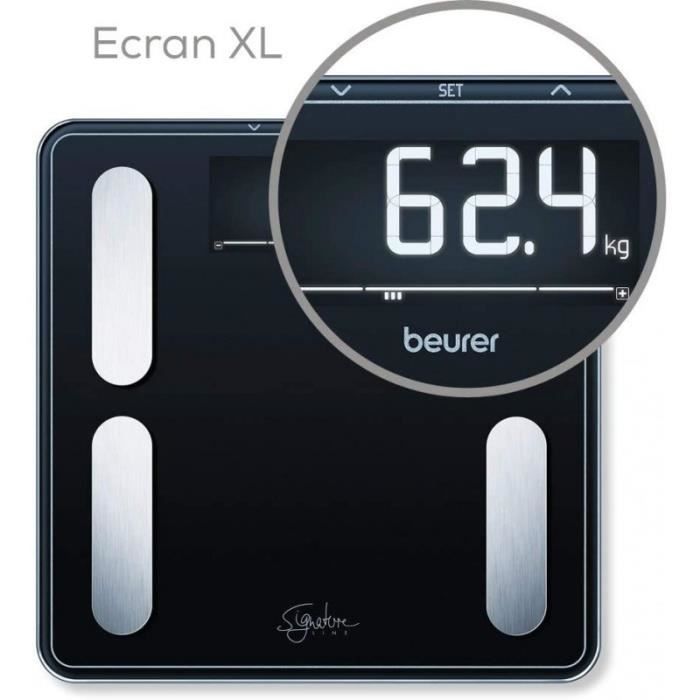 Beurer Pèse-personne de salle de bain de diagnostic BF 400 Noir