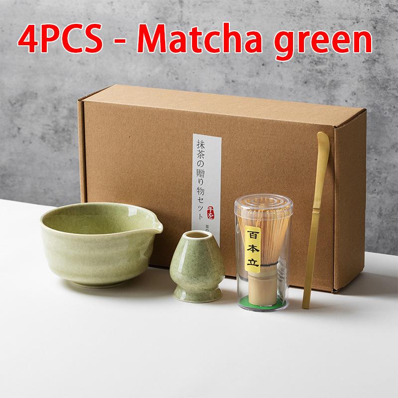 4/5/6PCS Matcha Set Bamboo Matcha Whisk Ceramic Bowl Matcha Ceramic Set Home Tea-making Tools Accessories Birthday Gifts CJTZ004