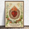 Sacred Heart of Jesus Retro Poster Canvas Print for Living Room Consecrated Religion Wall Art Church Home Decor Painting Cuadros