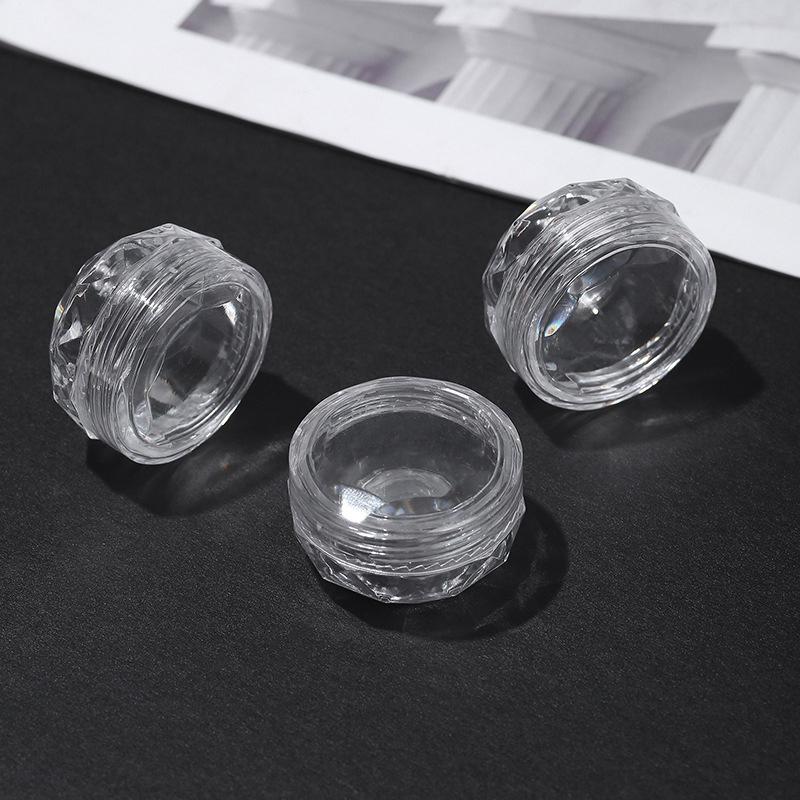 10Pcs Refillable Nail Bottle Empty Nail Glitter Powder Nail Decoration Box Pot Sample Clear Cream Jar Small Clear Can Tin