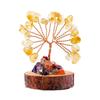 Copper Wire Crystal Wishing Tree Positive Energy Fortune Tree Figurine Mini Crystal Trees  Desk