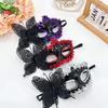 Sparkly Butterfly Sequin Half Face Masquerade Mask Lightweight Adjustable for Prom Cosplay Halloween Party