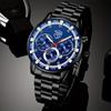 DEYROS Fashion Men's Watches Casual Business Men's Calendar Quartz Watches Men's Stainless Steel Strap Wristwatch