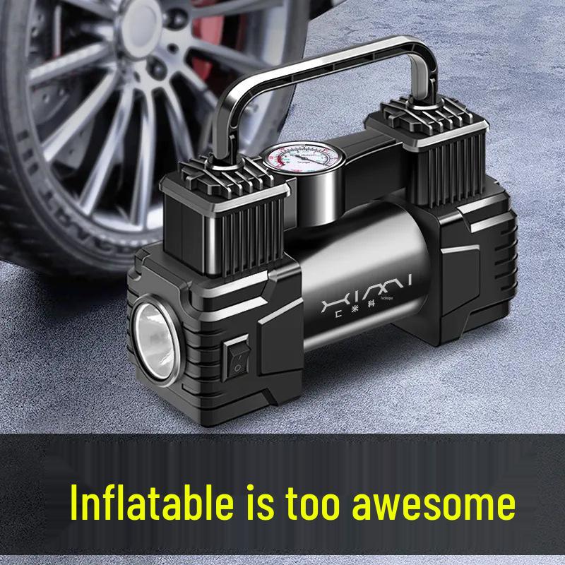 19-Cylinder Portable Car Air Pump with Light - High Power Tire Inflator